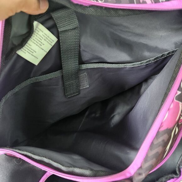 Eastsport Sling Pack Backpack Strap Crossbody Floral Pink Black Bag Triple Zip - Picture 10 of 12